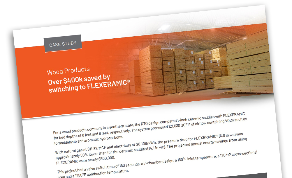 Wood Mill Rto FLEXERAMIC Increases Efficiency in RTO